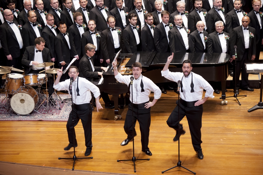 The Boston Gay Men's Chorus during a recent performance. The Boston Gay Men's Chorus during a recent performance.